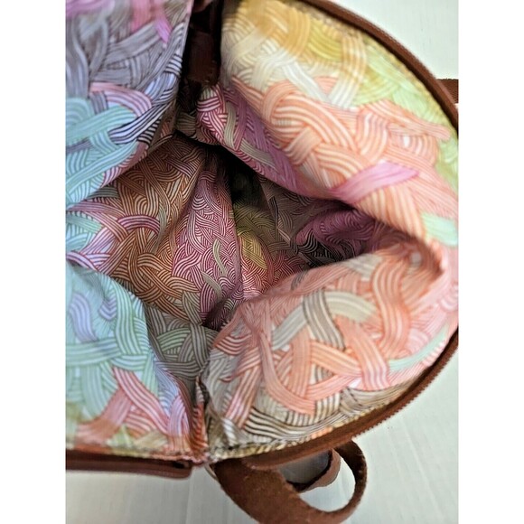 The Sak Genuine Leather Bag Crossbody Embroidered Adjustable Strap Foldover - Picture 7 of 16